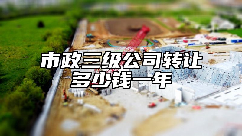 市政三级公司转让多少钱一年