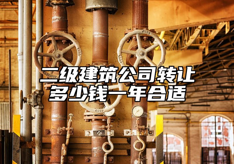 二级建筑公司转让多少钱一年合适