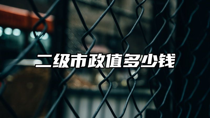 二级市政值多少钱