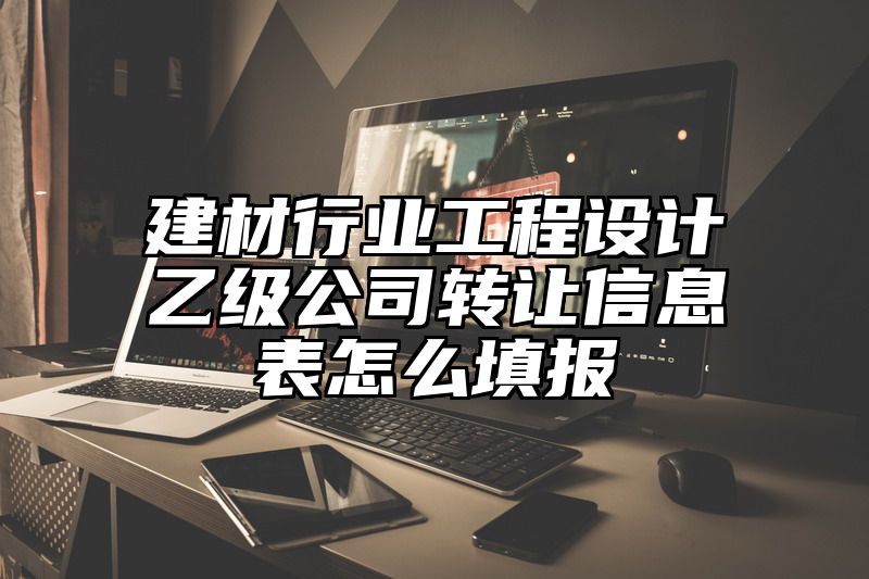 建材行业工程设计乙级公司转让信息表怎么填报