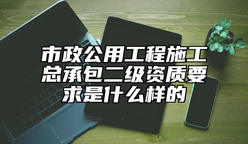 市政公用工程施工总承包二级资质要求是什么样的