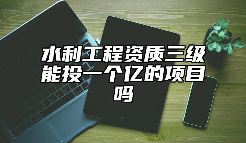 水利工程资质三级能投一个亿的项目吗