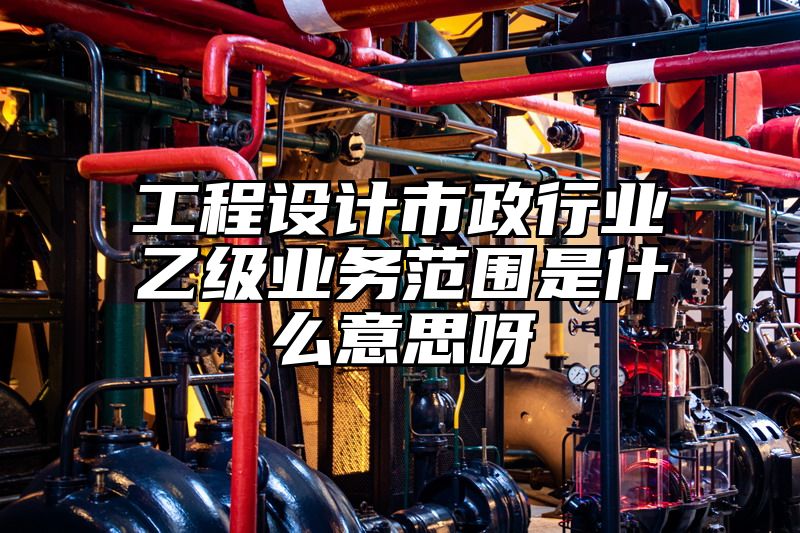 工程设计市政行业乙级业务范围是什么意思呀