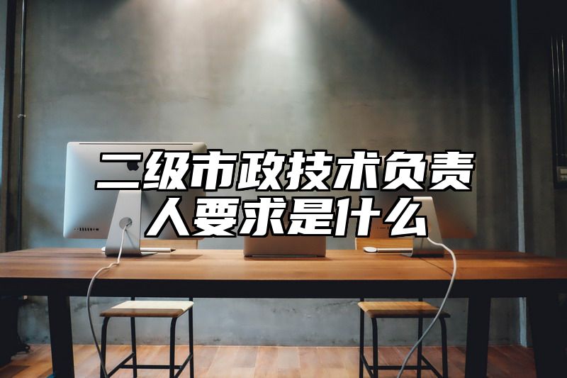 二级市政技术负责人要求是什么