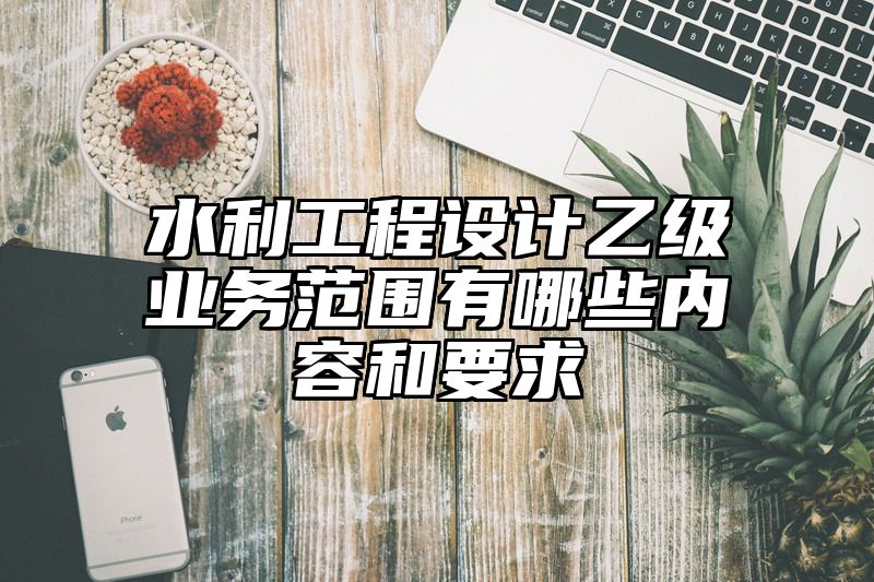 水利工程设计乙级业务范围有哪些内容和要求