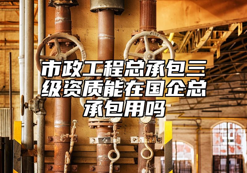 市政工程总承包三级资质能在国企总承包用吗