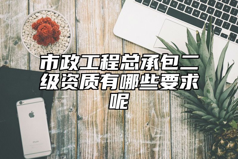 市政工程总承包二级资质有哪些要求呢