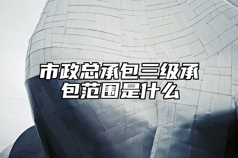 市政总承包三级承包范围是什么