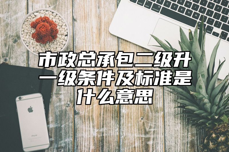 市政总承包二级升一级条件及标准是什么意思