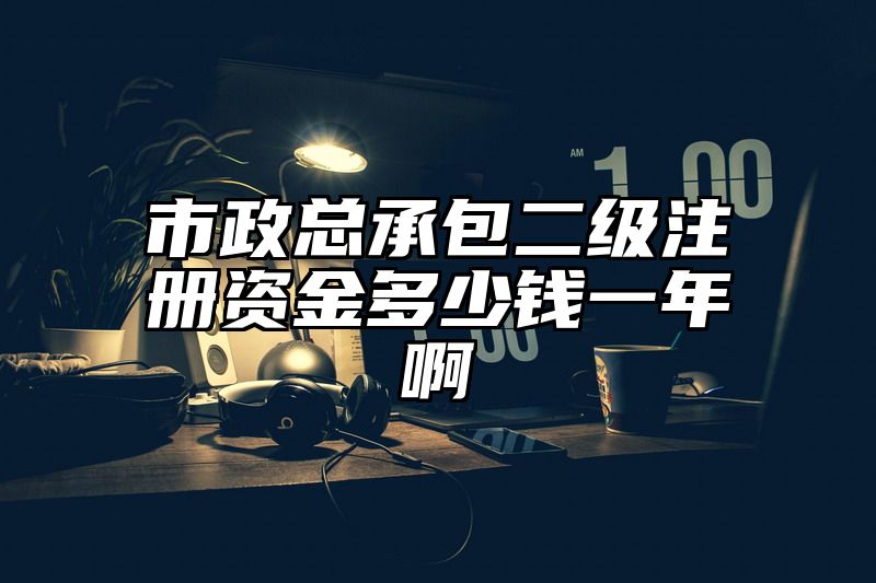 市政总承包二级注册资金多少钱一年啊