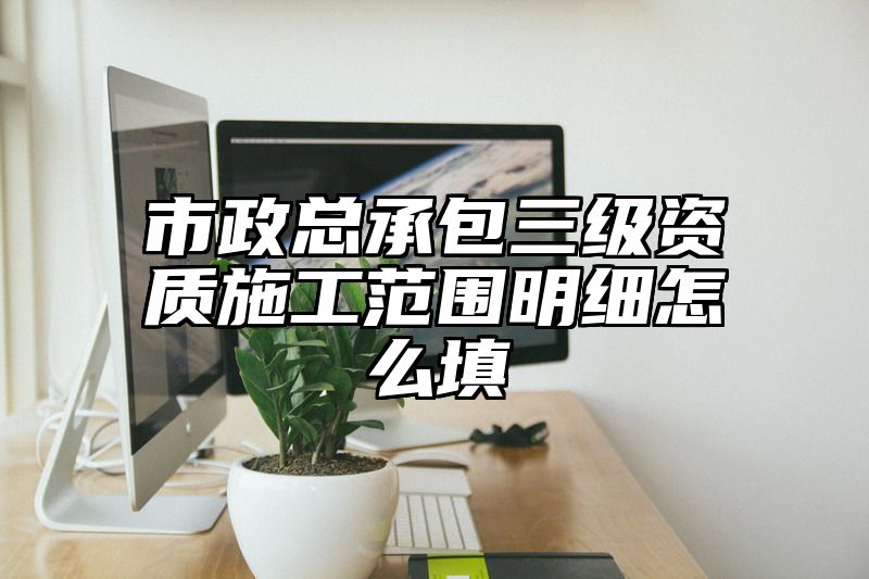 市政总承包三级资质施工范围明细怎么填