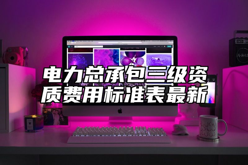 电力总承包三级资质费用标准表最新