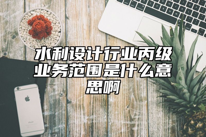 水利设计行业丙级业务范围是什么意思啊