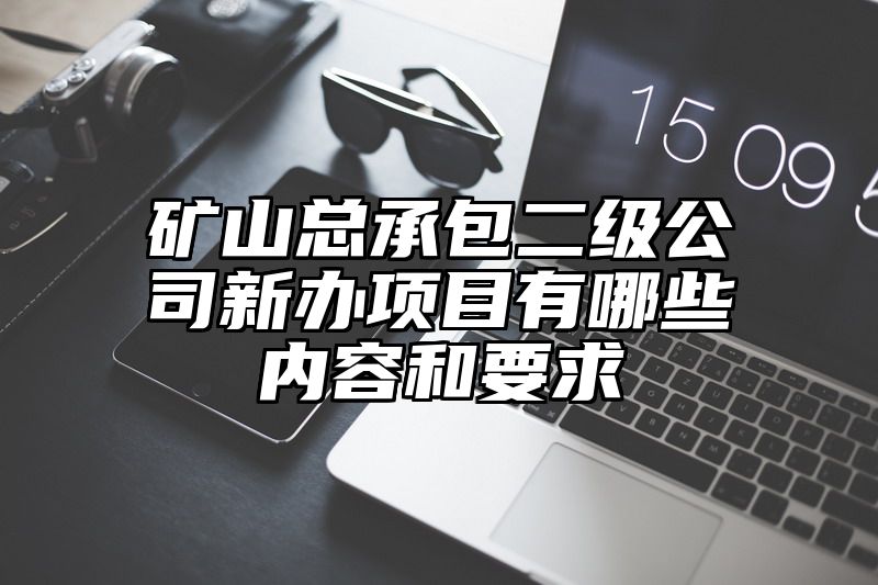 矿山总承包二级公司新办项目有哪些内容和要求