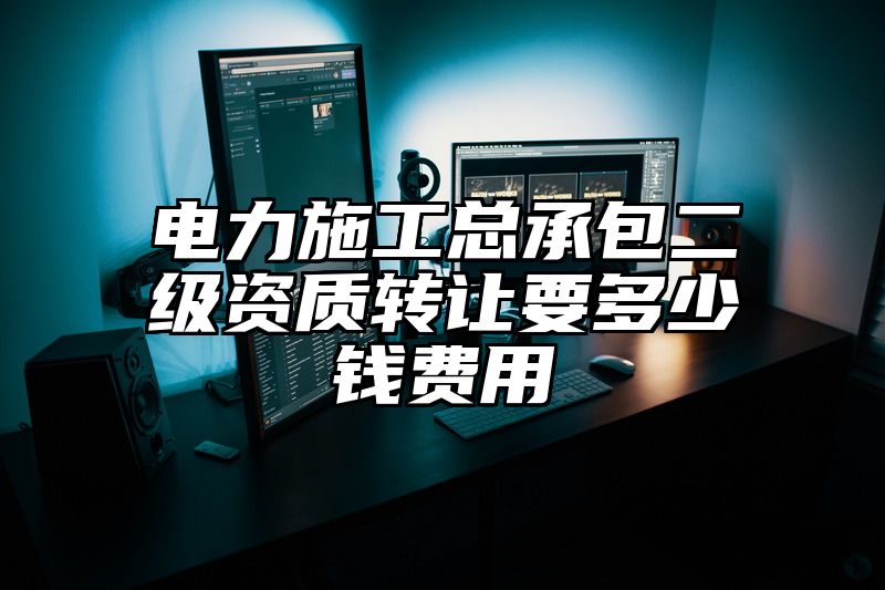 电力施工总承包二级资质转让要多少钱费用